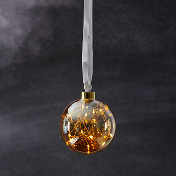 Boule ambre small avec filament LED