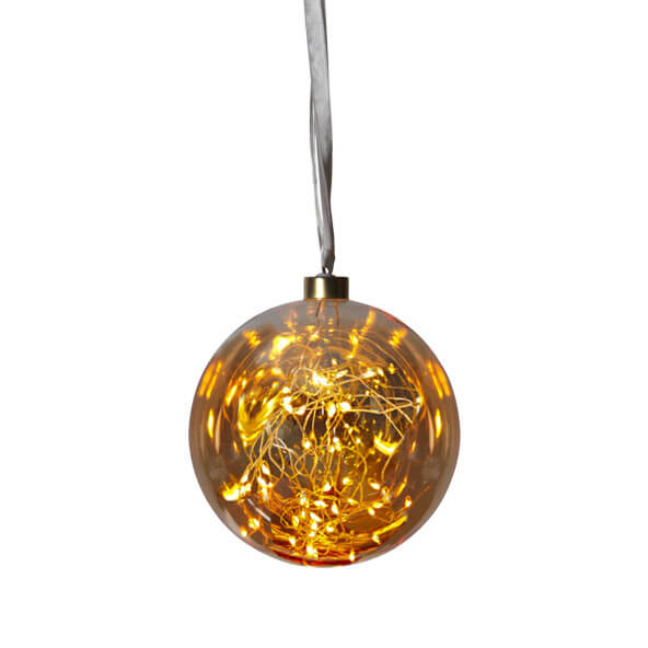 Boule ambre medium avec filament LED