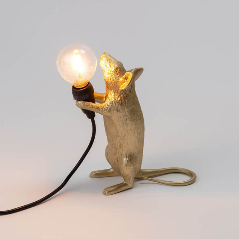 Lampe De Table Souris Step Seletti 15220 - Résine Design, Neuve
